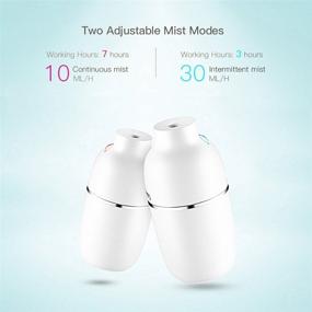 img 3 attached to 🌬️ Portable USB Cool Mist Mini Air Humidifier: Perfect for Home, Office, Travel, and Car Use with Dual Mist Mode and Water Leakage Protection (180ML)