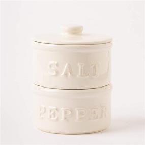 img 3 attached to 🧂 Enhance your seasoning with Mud Pie Cellar Salt and Pepper Shakers