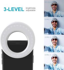 img 2 attached to 📸 QIAYA Selfie Light Ring - LED Circle Light for Cell Phone, Laptop, Camera - Photography & Video Lighting Clip On - Rechargeable