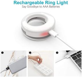 img 3 attached to 📸 QIAYA Selfie Light Ring - LED Circle Light for Cell Phone, Laptop, Camera - Photography & Video Lighting Clip On - Rechargeable