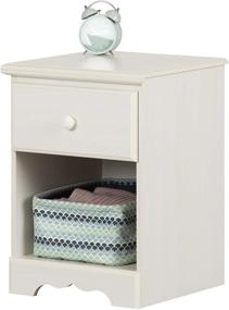 img 3 attached to Whitewashed South Shore Summer Breeze 1-Drawer Nightstand