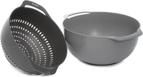 img 3 attached to 🍲 Food-Safe 2-in-1 Colander & Bowl Set, Dishwasher Safe - Ideal for Straining Pasta, Fruits, Vegetables, and More