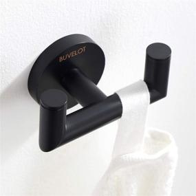 img 3 attached to 🔗 Stylish and Functional BUVELOT 077020-MB Leo Brass Double Robe Hook in Matte Black – Enhancing Modern Décor