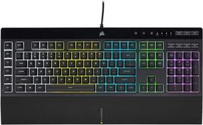 img 4 attached to 💡 CORSAIR K55 RGB PRO: Dynamic RGB Backlighting, Six Macro Keys, Elgato Stream Deck Software Integration, IP42 Dust and Spill Resistance, Detachable Palm Rest, Dedicated Media and Volume Keys