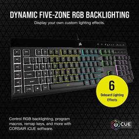 img 2 attached to 💡 CORSAIR K55 RGB PRO: Dynamic RGB Backlighting, Six Macro Keys, Elgato Stream Deck Software Integration, IP42 Dust and Spill Resistance, Detachable Palm Rest, Dedicated Media and Volume Keys