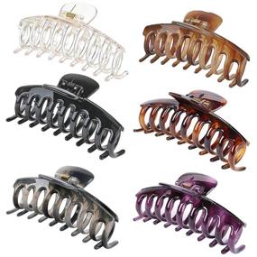 img 3 attached to 💇 Aaiffey Big Hair Claw Clips – Extra Strong Hold for Women with Thick Hair – Non-Slip Large Claw Clip – Hair Catch Barrette – Large Banana Clips – Hair Styling Accessories (6 Pack)