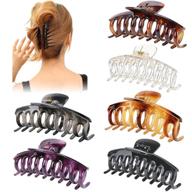 💇 aaiffey big hair claw clips – extra strong hold for women with thick hair – non-slip large claw clip – hair catch barrette – large banana clips – hair styling accessories (6 pack) logo