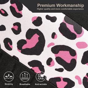 img 2 attached to Stylish GIANT PANDA Pink Leopard Print Seat Covers for Cars & SUVs - High Back, Airbag Compatible