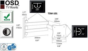 img 2 attached to 📺 OSD Audio TSM-101 Full Motion Tilt & Swivel Wall Mount for 10-23 inch Monitor