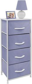 img 2 attached to 🏢 Purple Sorbus Dresser Storage Tower for Bedroom Organization: Steel Frame, Wood Top, Fabric Bins