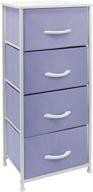 🏢 purple sorbus dresser storage tower for bedroom organization: steel frame, wood top, fabric bins логотип