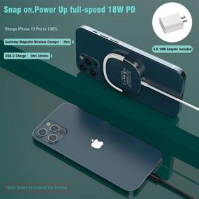 img 1 attached to ⚡️ Aufixy ABAC Magnetic Wireless Charger: 15W Fast Charging Pad for iPhone 12/12 Pro/12 Pro Max/12 Mini, Compatible with Mag-Safe Charger (QC 3.0 Adapter Included)