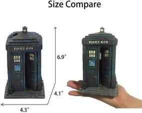 img 2 attached to 🏛️ Sunyiny Aquarium Fish Tank Ornament: Police Box Telephone Decor for Fish and Shrimp - Ideal Hideout for Hiding and Cave-like Ambiance