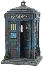 img 4 attached to 🏛️ Sunyiny Aquarium Fish Tank Ornament: Police Box Telephone Decor for Fish and Shrimp - Ideal Hideout for Hiding and Cave-like Ambiance