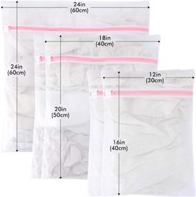 img 2 attached to 🧦 5 Pack LEARJA Delicates Laundry Bags - Mesh Washing Machine Bag for Underwear, Lingerie, Bra, Pantyhose, Sock, Shoe - Travel Storage Organizer Bags