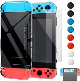 img 4 attached to 🔍 Crystal Clear Dockable Cover Case for Nintendo Switch - FYOUNG Protective Case with Screen Protector for Nintendo Switch