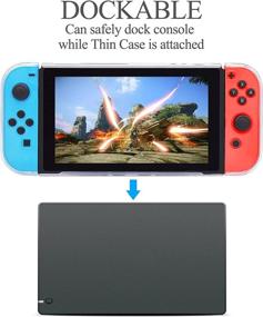 img 1 attached to 🔍 Crystal Clear Dockable Cover Case for Nintendo Switch - FYOUNG Protective Case with Screen Protector for Nintendo Switch