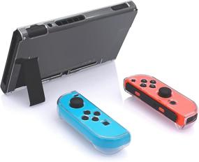 img 3 attached to 🔍 Crystal Clear Dockable Cover Case for Nintendo Switch - FYOUNG Protective Case with Screen Protector for Nintendo Switch