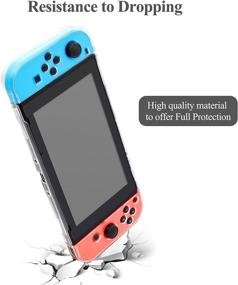 img 2 attached to 🔍 Crystal Clear Dockable Cover Case for Nintendo Switch - FYOUNG Protective Case with Screen Protector for Nintendo Switch