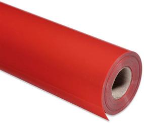 img 4 attached to 🔴 12x12 Feet Roll of WYHWFG Red Matte Heat Transfer Vinyl HTV for T-Shirts - No Adhesive