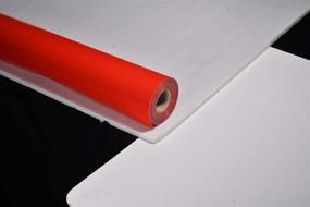 img 3 attached to 🔴 12x12 Feet Roll of WYHWFG Red Matte Heat Transfer Vinyl HTV for T-Shirts - No Adhesive