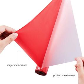 img 1 attached to 🔴 12x12 Feet Roll of WYHWFG Red Matte Heat Transfer Vinyl HTV for T-Shirts - No Adhesive