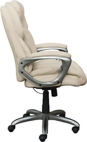 img 2 attached to 🪑 Serta Works My Fit Executive Office Chair with 360 Motion Support: Elegant Ivory Bonded Leather Design for Optimal Comfort