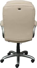 img 1 attached to 🪑 Serta Works My Fit Executive Office Chair with 360 Motion Support: Elegant Ivory Bonded Leather Design for Optimal Comfort