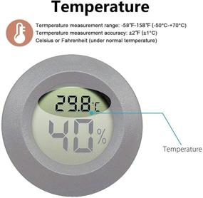 img 3 attached to 5-Pack of Kinyanco Mini Hygrometer Thermometers with Digital LCD Display for Tracking Indoor Temperature and Humidity in Home Office, Humidifiers, Humidors, Car, Greenhouse, Baby Room...