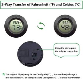 img 4 attached to 5-Pack of Kinyanco Mini Hygrometer Thermometers with Digital LCD Display for Tracking Indoor Temperature and Humidity in Home Office, Humidifiers, Humidors, Car, Greenhouse, Baby Room...