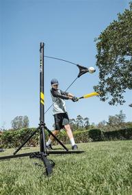 img 2 attached to 🏏 Portable Baseball Training-Station Swing Trainer with Stand: SKLZ Hit-A-Way - Enhance Your Batting Game