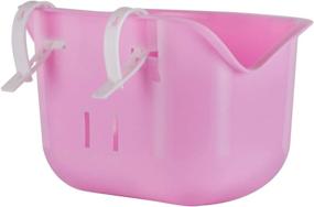 img 1 attached to 🚲 Cycmoto Front Doll Seat - Kids Bike Basket for Decoration, Bike Accessories Basket for Kids (Pink & Purple)