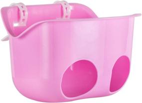 img 2 attached to 🚲 Cycmoto Front Doll Seat - Kids Bike Basket for Decoration, Bike Accessories Basket for Kids (Pink & Purple)