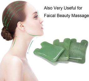img 2 attached to 🧘 Jade Gua Sha Scraping Massage Tool - Authentic Jade Stone Gua Sha Board for Relaxing Full Body Spa Sessions, Acupuncture-Inspired Therapy for Natural Trigger Point Release and Pain Relief - Facial Gua Sha Tool for Anti-Aging Benefits