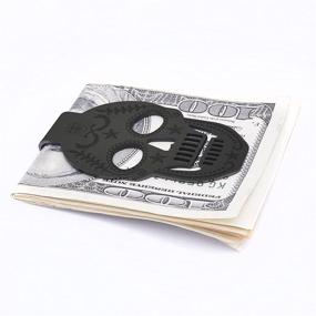 img 1 attached to Men's Stainless Steel Skull Money Wallet: Optimized Wallets, Card Cases & Money Organizers