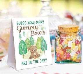 img 2 attached to 🐻 Entertain and Engage Guests: Guess How Many Gummy Bears Baby Shower Game with Self-Standing Sign & 50 Cards