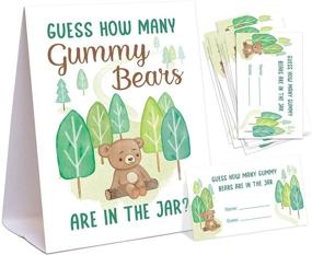 img 4 attached to 🐻 Entertain and Engage Guests: Guess How Many Gummy Bears Baby Shower Game with Self-Standing Sign & 50 Cards