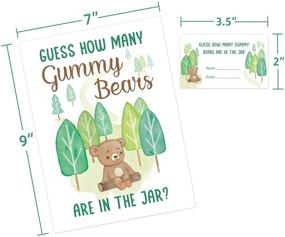 img 3 attached to 🐻 Entertain and Engage Guests: Guess How Many Gummy Bears Baby Shower Game with Self-Standing Sign & 50 Cards