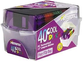 img 2 attached to 📼 Memorex 3.5 - Inch PC-Formatted High-Density Floppy Disks with File Box Colors, 40-Pack (No Longer Available)