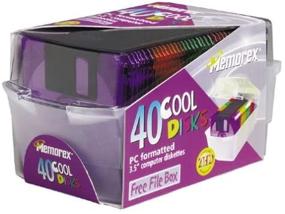 img 1 attached to 📼 Memorex 3.5 - Inch PC-Formatted High-Density Floppy Disks with File Box Colors, 40-Pack (No Longer Available)