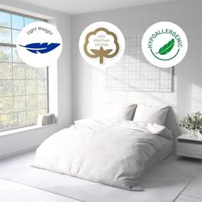 img 3 attached to 🛏️ Kotton Culture Premium Duvet Cover Set - 100% Egyptian Cotton, 1000 Thread Count, Zipper Closure & Corner Ties - Luxurious Queen/Full Size - Includes 1 Duvet Cover & 2 Pillow Shams in White