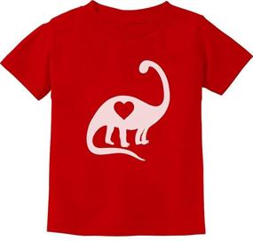 img 4 attached to TeeStars Dinosaur Heart Toddler T Shirt