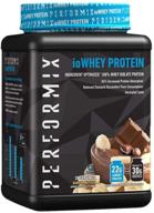 performix iowhey protein powder - 28 servings - premium whey isolate for 🍌 rapid absorption and post-workout recovery - high protein 22g, low carb, sugar-free - banana hazelnut logo