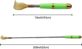 img 3 attached to 🔍 SinLoon Расширяемый скретчер для спины с магнитотерапевтическим роликом для массажа рук - смола для битья зубов (зеленого цвета)