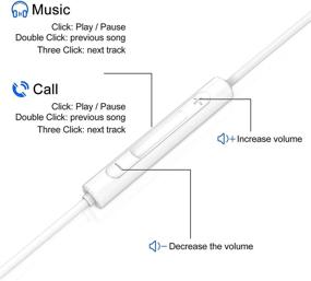 img 2 attached to Wired Headphones 2 Pack with Microphone & Volume Control - iPhone Earbuds for 🎧 Noise Isolating Stereo Bass - Compatible with iPhone/Samsung/MP3/Android - 3.5mm Earphones for iPhone 6s plus/6/5s/5c/SE/S10/iPad/iPod