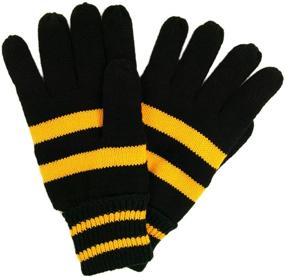 img 3 attached to Soft Striped Winter Insulated Gloves Men's Accessories for Gloves & Mittens