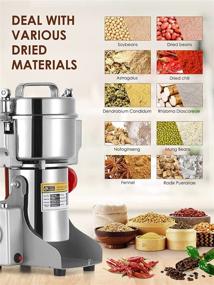 img 1 attached to 🌟 CGOLDENWALL 700g Electric Grain Grinder Mill: High-Speed Safety Upgraded Superfine Powder Machine for Dry Cereals – Efficient Spice Herb Grinder for Commercial Use (110V, 2400W)