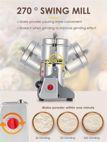 img 3 attached to 🌟 CGOLDENWALL 700g Electric Grain Grinder Mill: High-Speed Safety Upgraded Superfine Powder Machine for Dry Cereals – Efficient Spice Herb Grinder for Commercial Use (110V, 2400W)