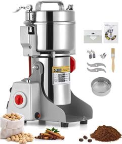 img 4 attached to 🌟 CGOLDENWALL 700g Electric Grain Grinder Mill: High-Speed Safety Upgraded Superfine Powder Machine for Dry Cereals – Efficient Spice Herb Grinder for Commercial Use (110V, 2400W)