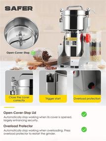 img 2 attached to 🌟 CGOLDENWALL 700g Electric Grain Grinder Mill: High-Speed Safety Upgraded Superfine Powder Machine for Dry Cereals – Efficient Spice Herb Grinder for Commercial Use (110V, 2400W)
